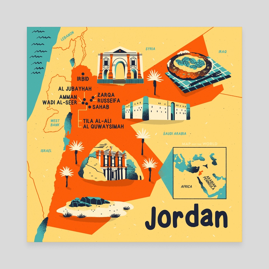 Jordan Sightseeing Map