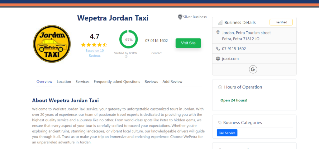 Exploring Affordable Wepetra Taxi Rates In Jordan